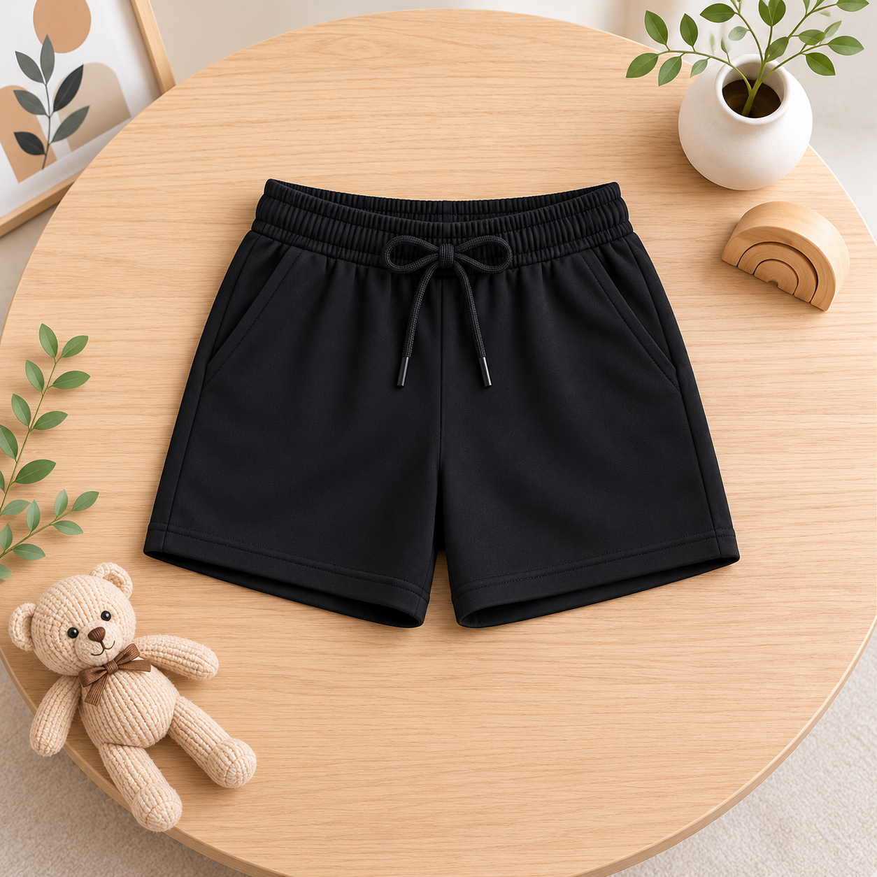 Lightweight Comfort Shorts-Black