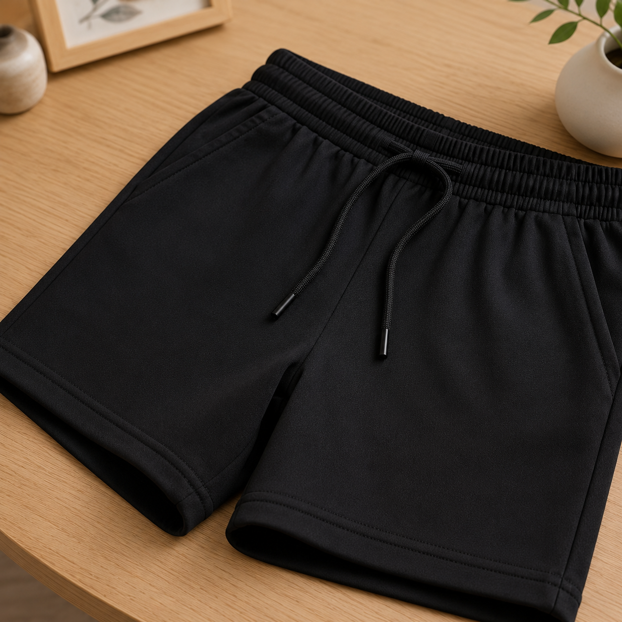Lightweight Comfort Shorts-Black