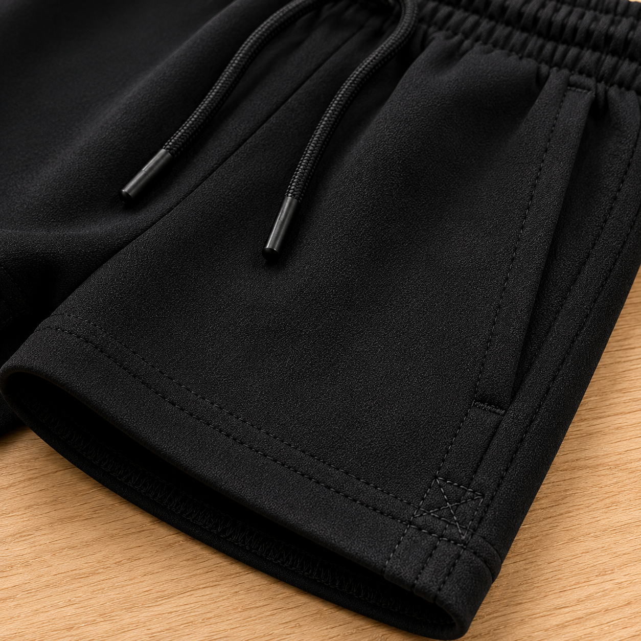 Lightweight Comfort Shorts-Black