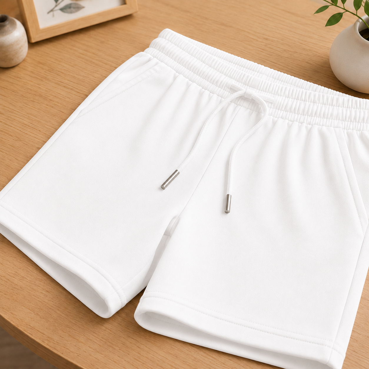 Lightweight Comfort Shorts-White
